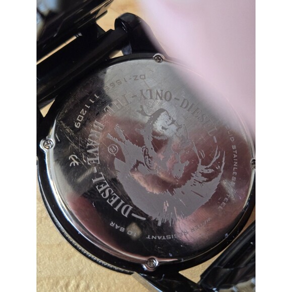 Diesel DZ-1566 Men's 46mm Black Steel Watch. 6.75" Band - Picture 3 of 8